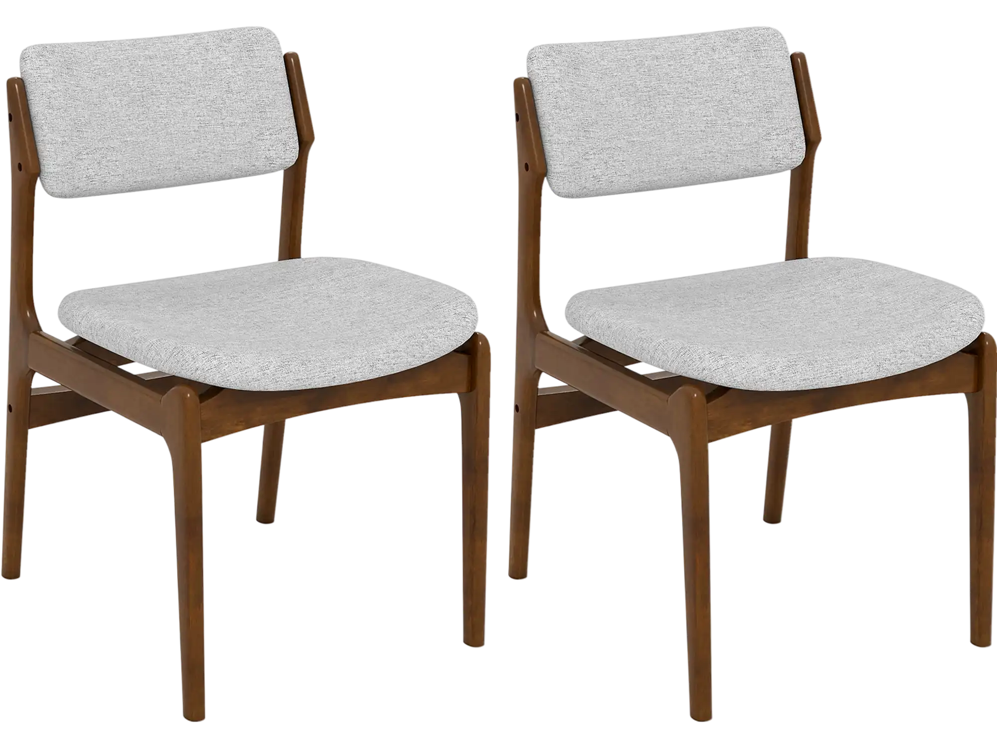 Costway Modern Padded Dining Chairs Set of 2 Rubber Wood Legs 78037565 New