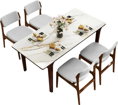 Costway Modern Padded Dining Chairs Set of 4 Brown 63903527 New