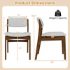 Modern padded dining chair set of 4 with rubber wood legs, featuring ergonomic design and comfortable cushions.