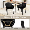 Set of 4 modern black dining chairs with breathable mesh backrest and sturdy frame for kitchen or dining room use.