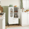 Modern sideboard buffet cabinet with fluted doors, elegantly styled and providing versatile storage for kitchens and living rooms.