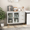 Modern sideboard buffet cabinet in white with gold legs, featuring 2 doors and 3 drawers for organized storage.