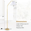 Modern standing lamp with adjustable head and pleated lampshade, 66 inches tall, ideal for living room or bedroom.