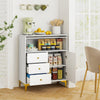 Chest of drawers with fluted glass door, showcasing an adjustable shelf and elegant design, perfect for stylish storage.