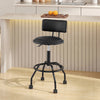 Modern Swivel Height Adjustable Bar Stool with Backrest-Black - Gallery View 1 of 8