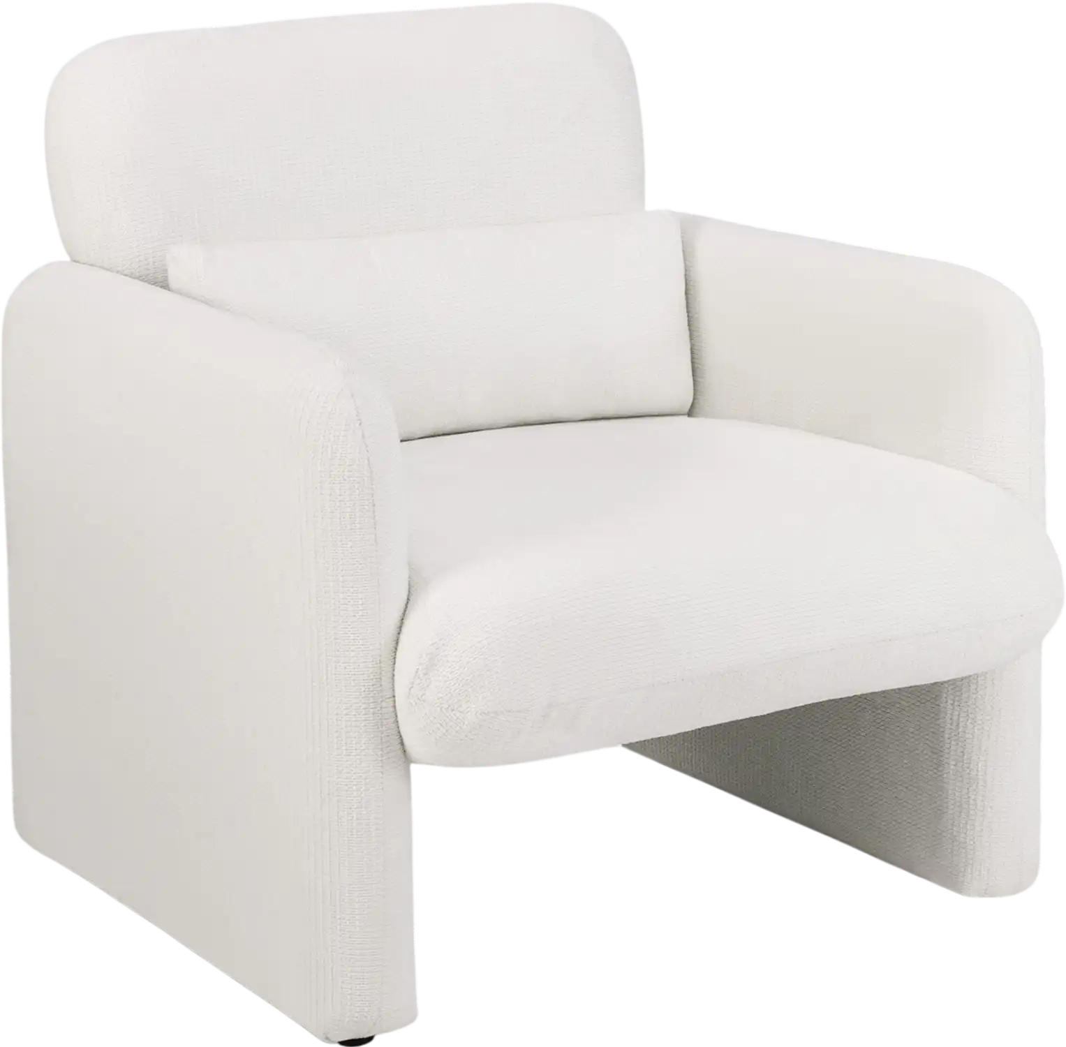 Costway Modern Chenille Upholstered Accent Chair White 247683195 New