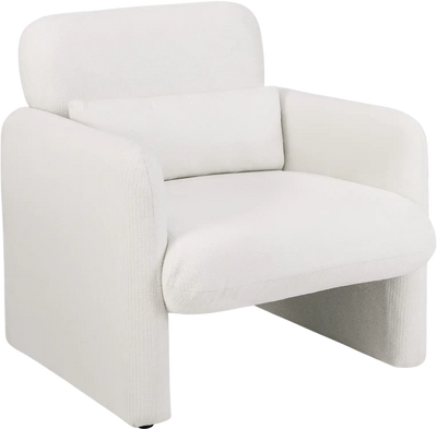 Costway Modern Chenille Upholstered Accent Chair White 247683195 New