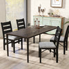Set of 2 black folding chairs with comfy backrest, featuring solid rubber wood and breathable linen fabric for dining.