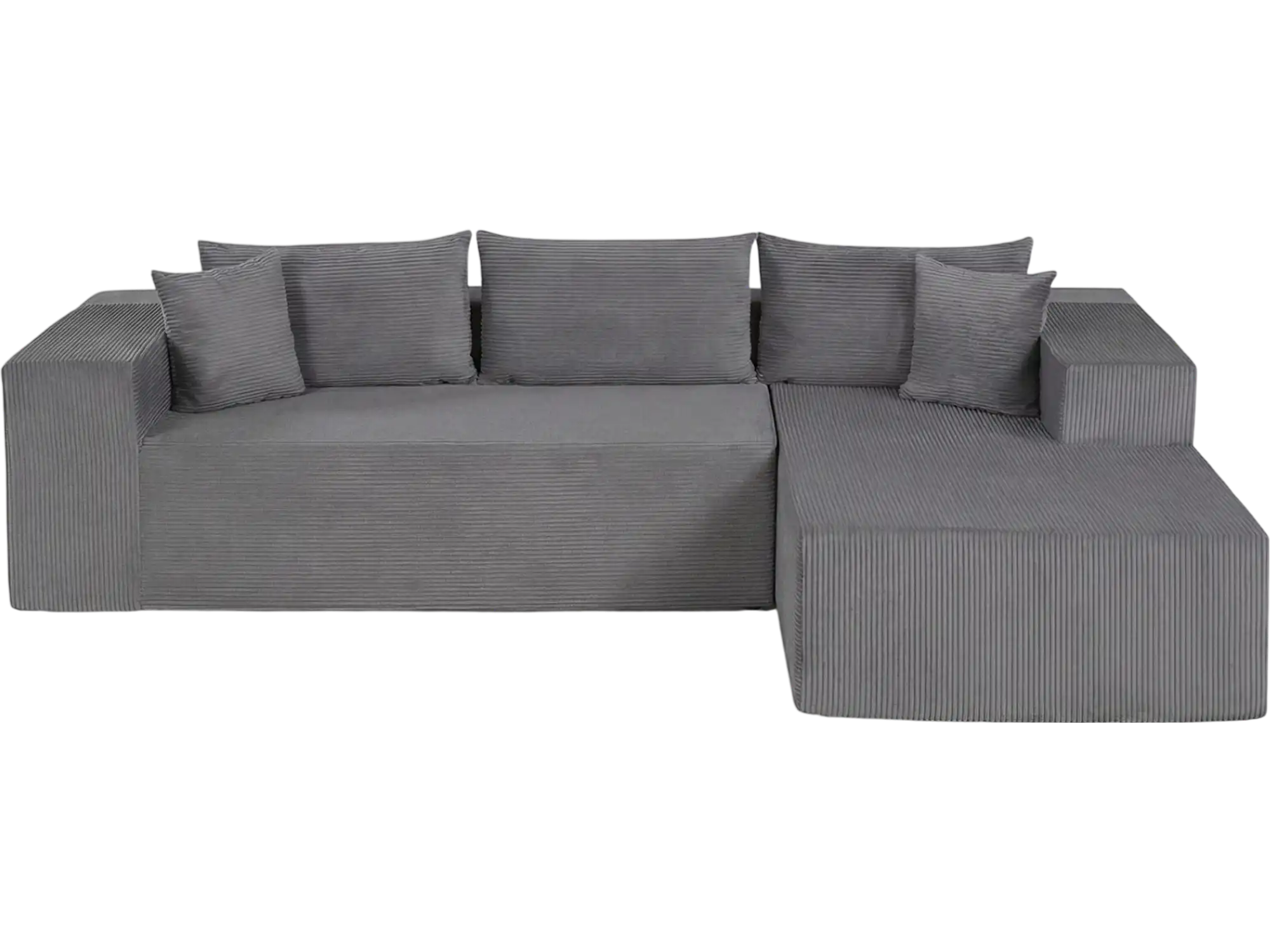 Costway Modular Corduroy Upholstered L-Shaped Sectional Sofa Deep Seats 83403305 New