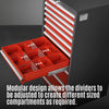 Heavy Duty Modular Drawer Cabinet - 9 Drawer,  59" H x 28.5" W x 28.5" D Tool Storage Organizer,  Steel Construction