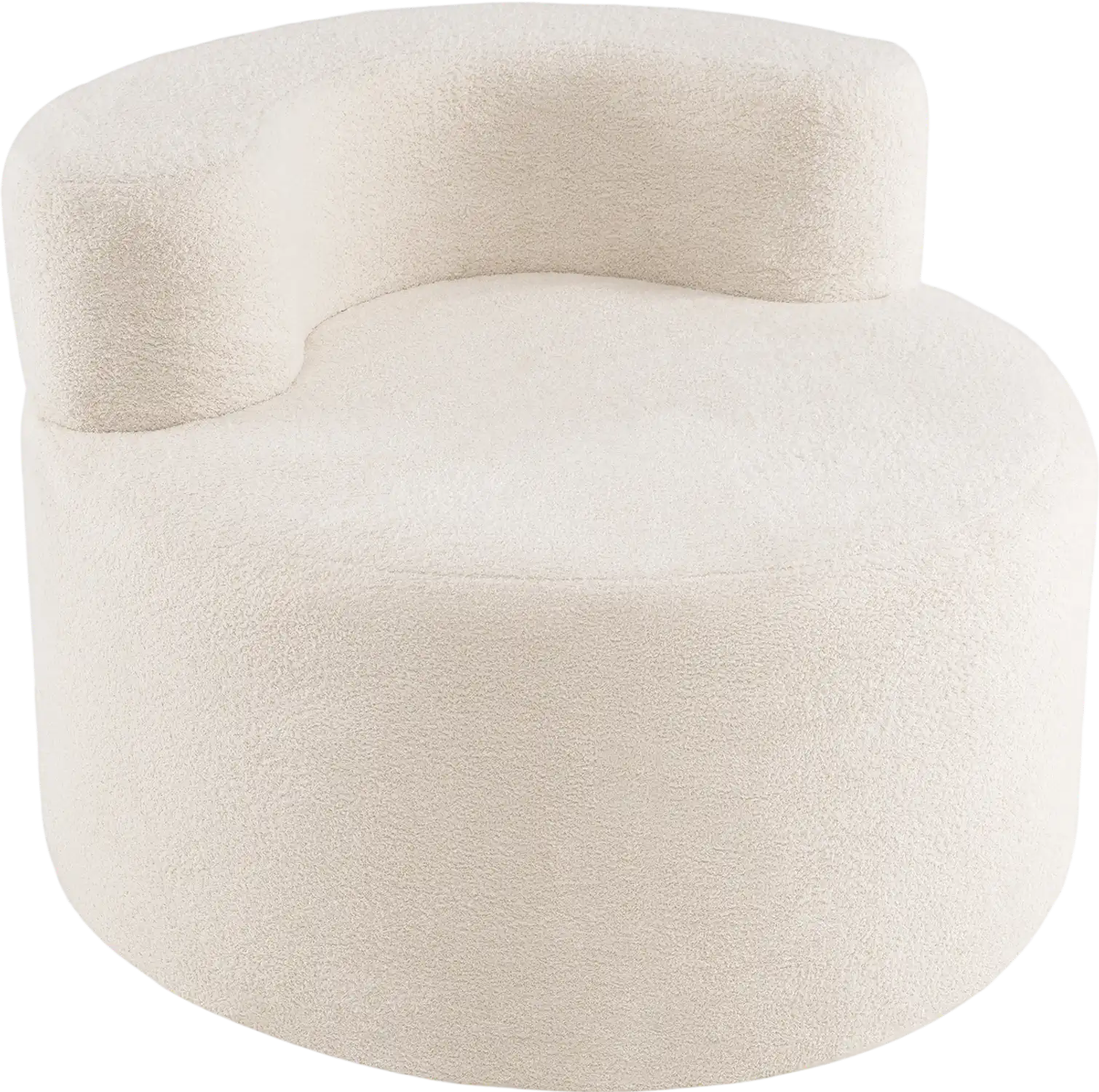 Costway Moon-Shaped Teddy Fleece Floor Single Sofa Chair 25945599 New