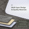 Gray 5 x 7 feet modern rectangular soft shag area rug showcasing multi-layer design and ultra-soft velvet surface for.