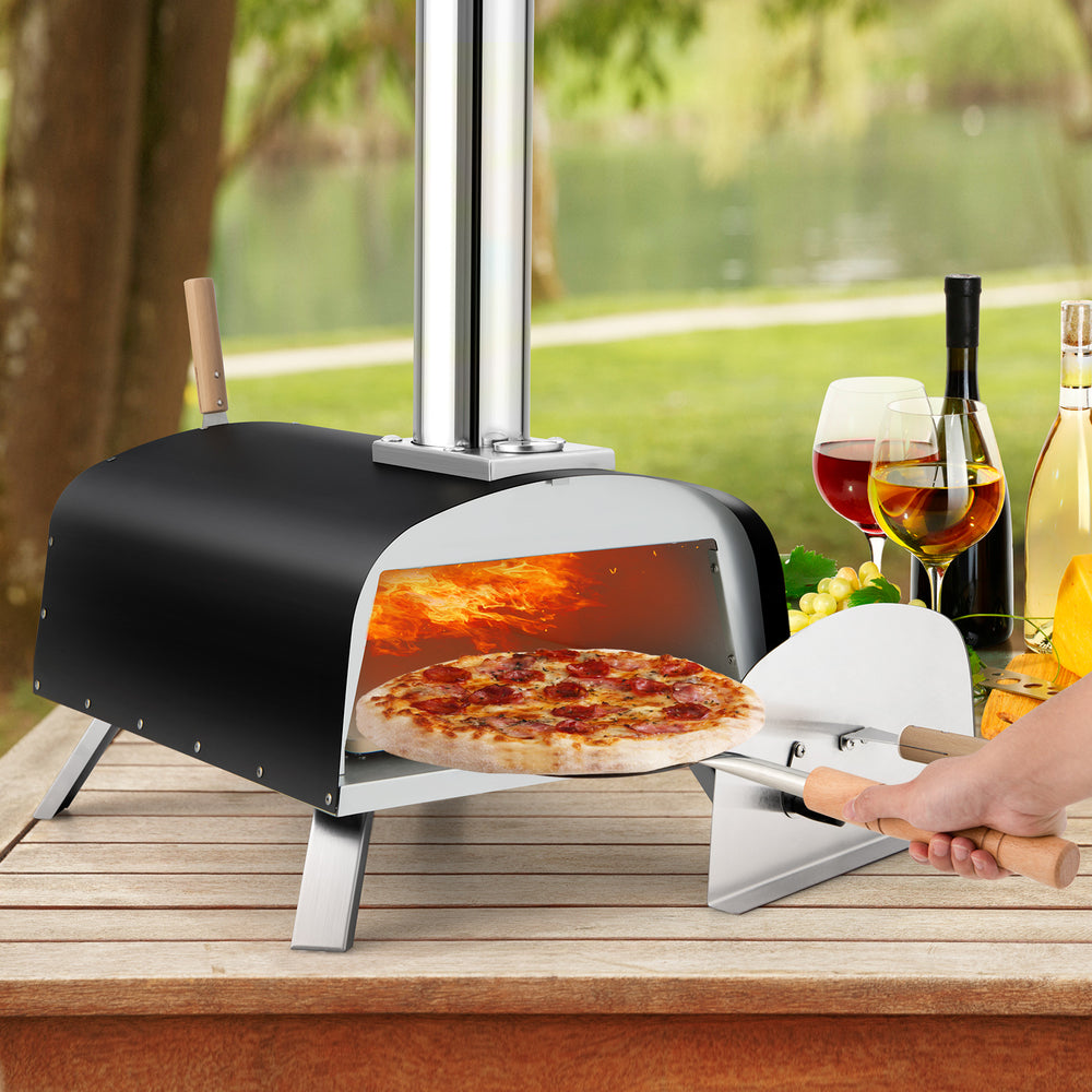 Costway Portable Multi-Fuel Pizza Oven with 13" Stone and Peel New