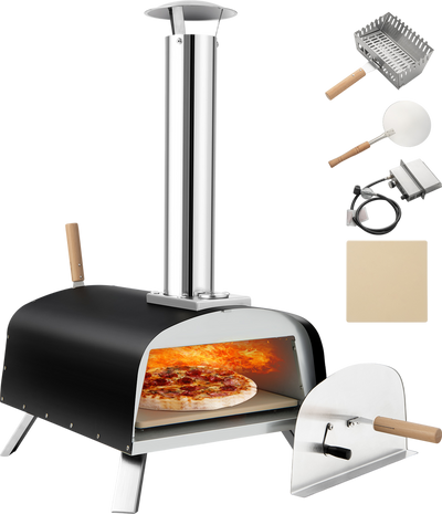 Costway Portable Multi-Fuel Pizza Oven with 13