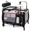 Multi-Functional Baby Playpen with Removable Changing Table-Pink - Gallery View 1 of 11