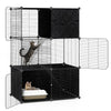 Multi-level cat tower in black with a cozy hammock and spacious top perch for lounging and enjoying the view.