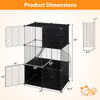 Multi-level cat tower dimensions with 2-door condo, hammock, and climbing platforms for space-saving pet enjoyment.