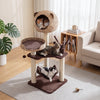 Multi-Level Cat Tree with Condo Hammock and Rotatable Hanging Balls-Brown - Gallery View 1 of 10