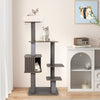 Multi-level Cat Tree for Indoor Cat 59.5 inch Tall Cat Tower with Cushion Top Perch-Gray - Gallery View 1 of 10