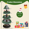 Multi-level Christmas cat tree features a green tree design, 3 platforms, and plush cushions for cozy lounging.