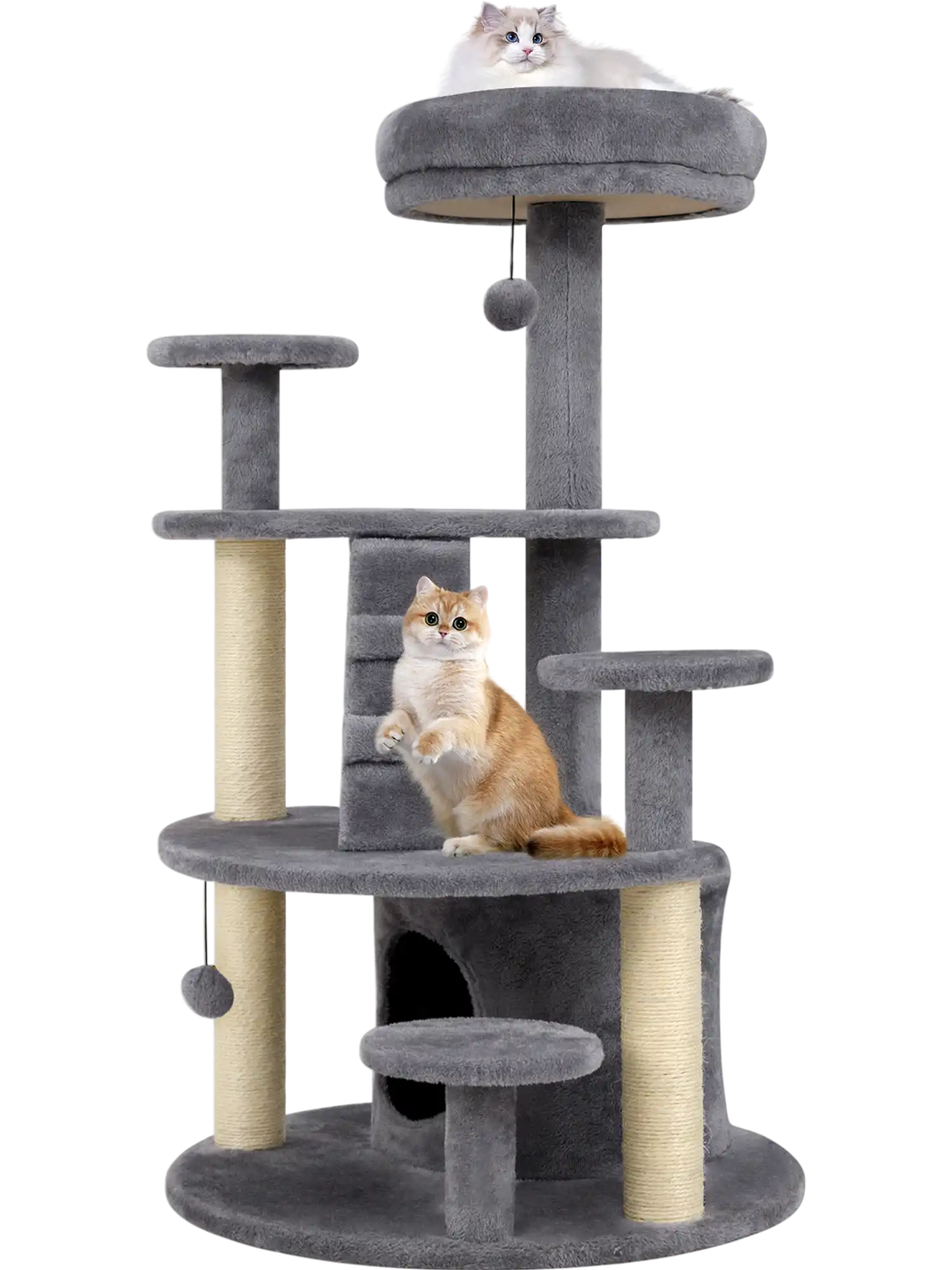 Costway Multi-Level Kitty Tower Condo Climbing Ladder 64894225 New