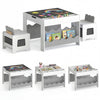 Multi-purpose Activity Kids Table and Chairs Set with Double-sided Tabletop - Gallery View 4 of 11