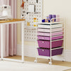 Multifunctional 6 Drawers Rolling Storage Cart Organizer-Purple Gradient - Gallery View 1 of 10