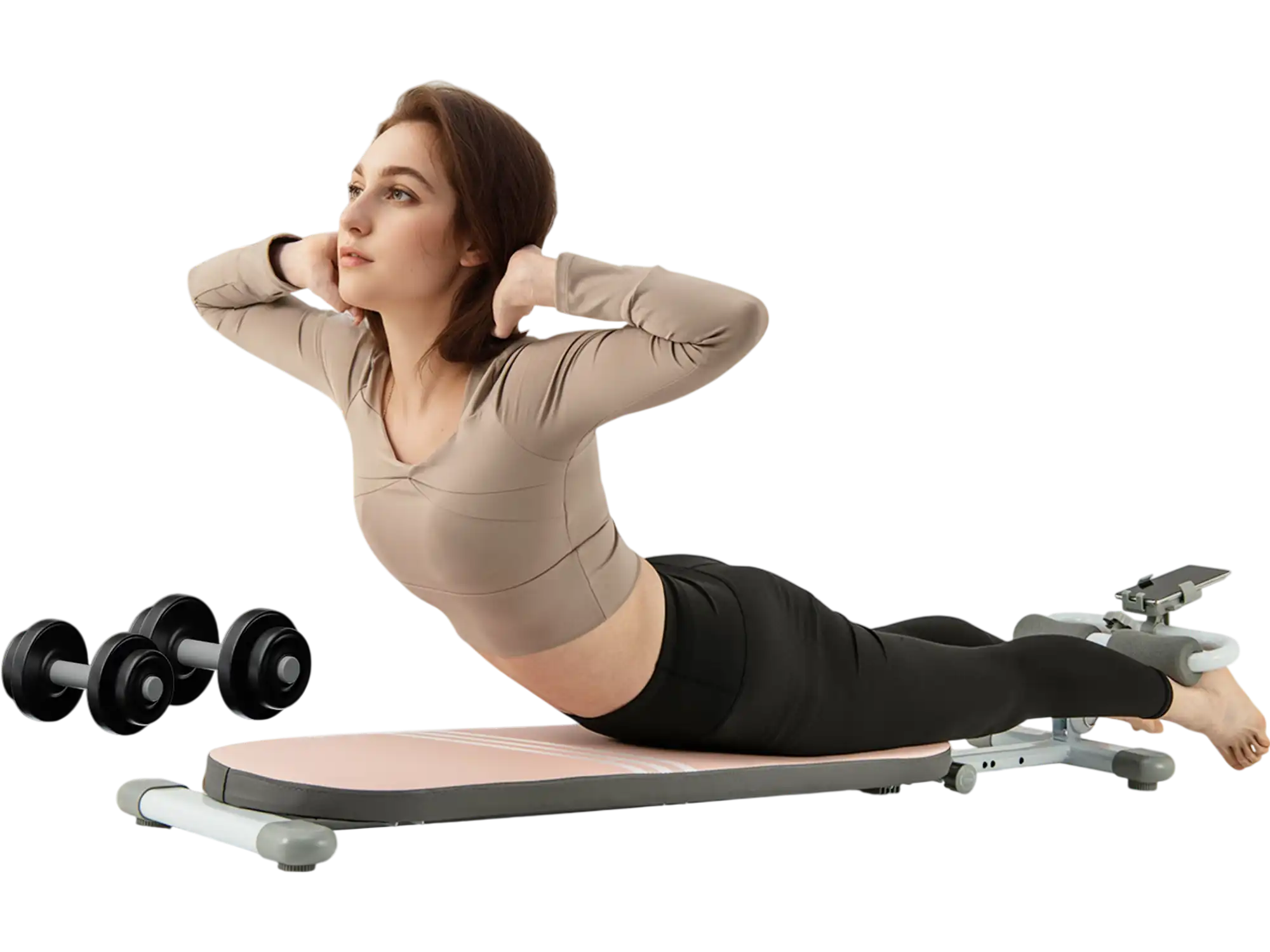 Costway Multifunctional Sit Up Workout Bench Adjustable Pink 69817534 New