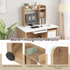 3-tier multipurpose desk bookshelf in natural finish with anti-slip footpads and smooth round corners for safe use.