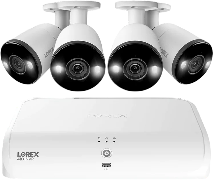 Lorex N4K2SD-84WB-6 4K+ Fusion 8-Channel NVR System with 4 Smart Deterrence H13 Wired IP Cameras Security Surveillance System New