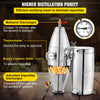 Vevor Alcohol Distiller 5.3 Gal 20 L Stainless Steel Wine Whiskey Home Brewing Kit with Thermometer New