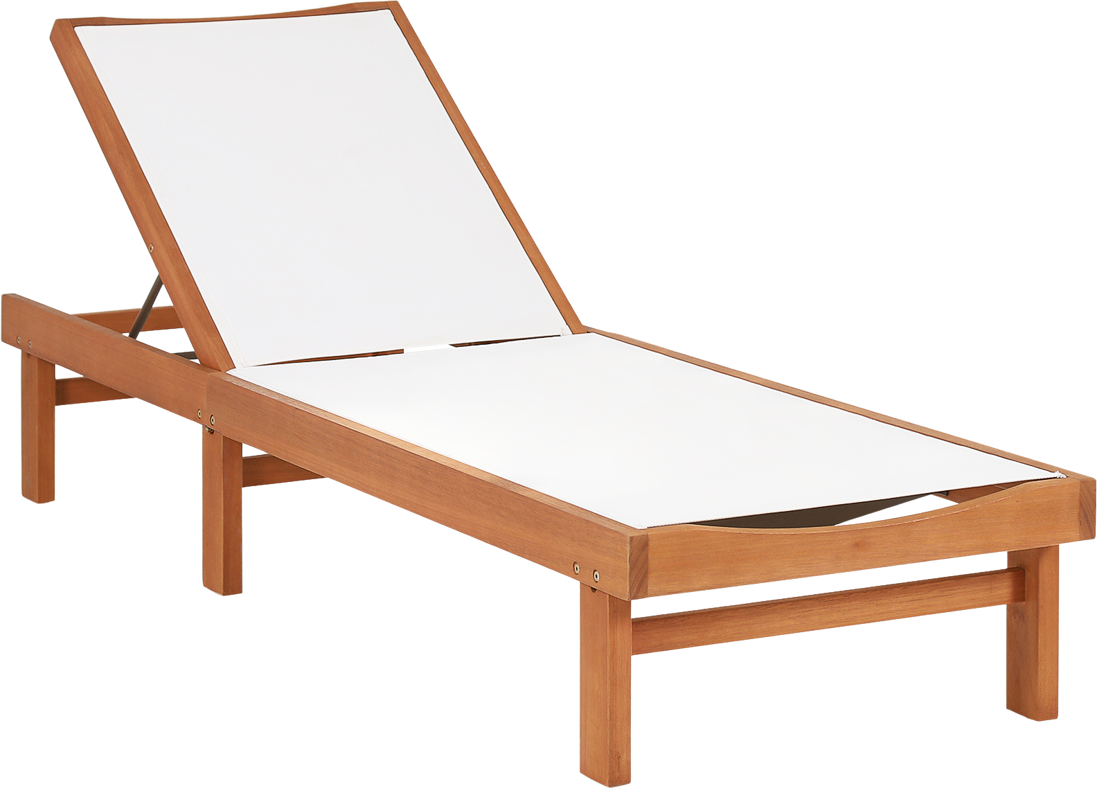 Costway Outdoor Wood Chaise Lounge Chair 5 Position Adjustable Back New