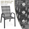 Costway Patio Furniture 6 Piece Wicker Stackable Chairs Set with Sturdy Steel New