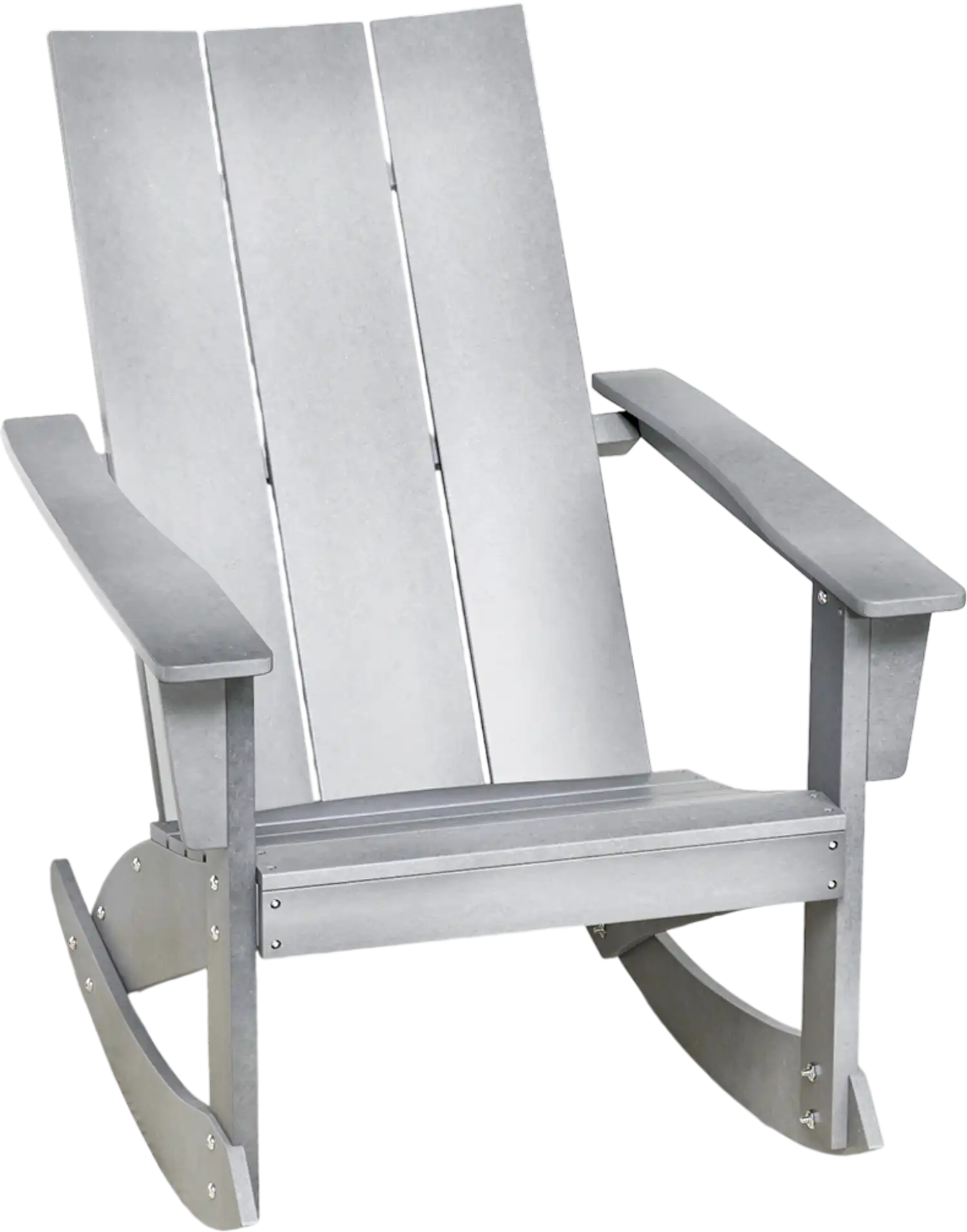 Costway Adirondack Rocking Chair Curved Back Gray 24137685 New