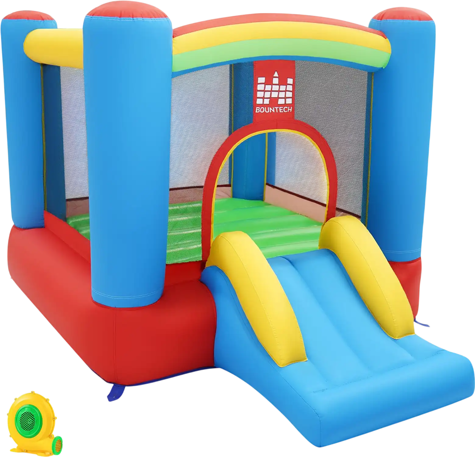 Costway Rainbow Castle Inflatable Bounce House w/ 370W Blower 73780270 New