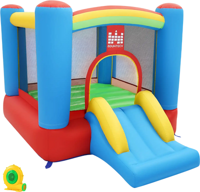 Costway Rainbow Castle Inflatable Bounce House w/ 370W Blower 73780270 New