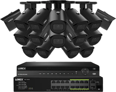 Lorex NC4K8-3216BB-1 4K 32-Channel NVR System 8TB Wired with 16 A14 IP Cameras Security Surveillance System New