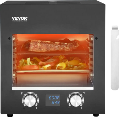Vevor Infrared Electric Steak Grill 1800W with 6-Tier Rack and Timer Control New