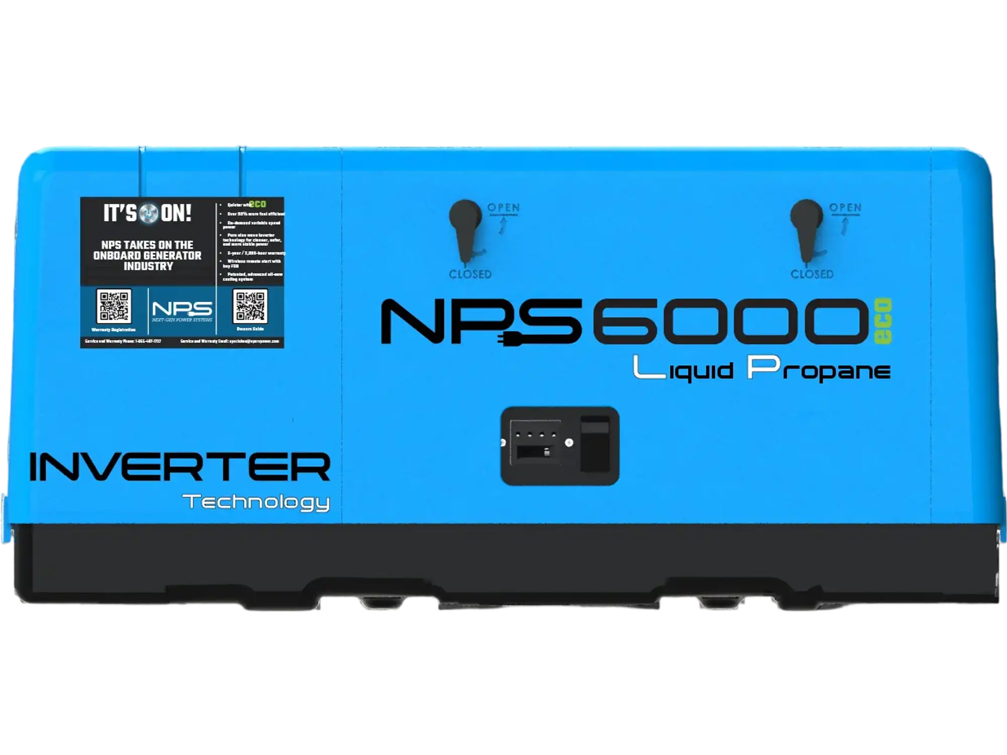 NPS 6000W RV Generator Propane Inverter Air-Cooled Single Phase 120V Remote Start CARB NPS6000LP New