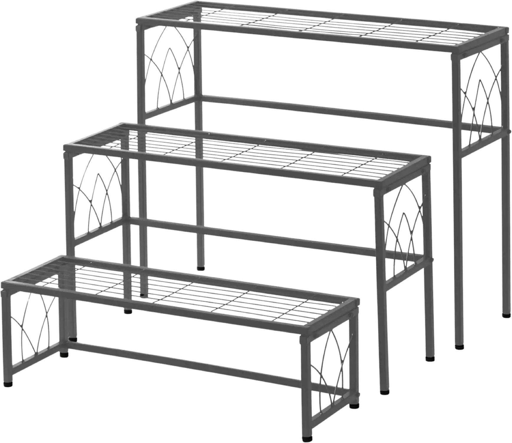 VegTrug Nesting Plant Stand 3 Pieces Gray New
