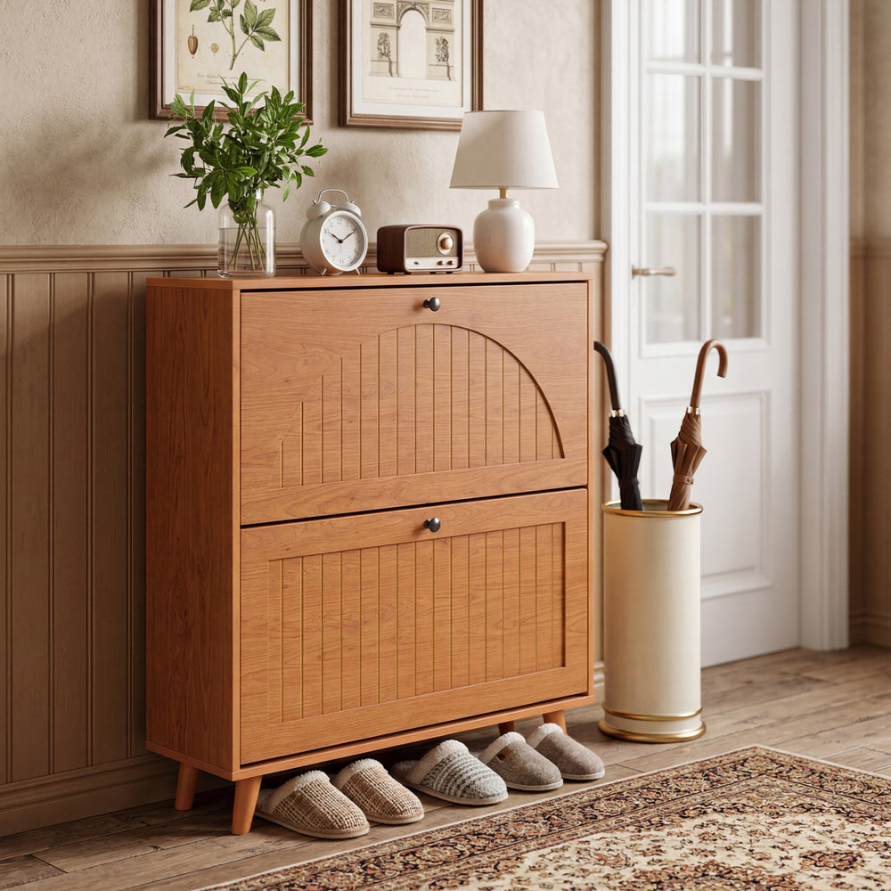 Narrow Shoe Cabinet with Adjustable and Removable Shelves for Entryway Foyer - Gallery View 2 of 9