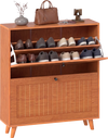 Narrow Shoe Cabinet with Adjustable and Removable Shelves for Entryway Foyer - Gallery View 1 of 9