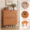 Narrow Shoe Cabinet with Adjustable and Removable Shelves for Entryway Foyer - Gallery View 9 of 9