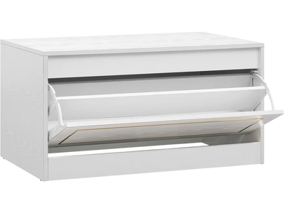 Costway Narrow Shoe Cabinet 1 Flip Drawer Adjustable Shelf 25198337 New