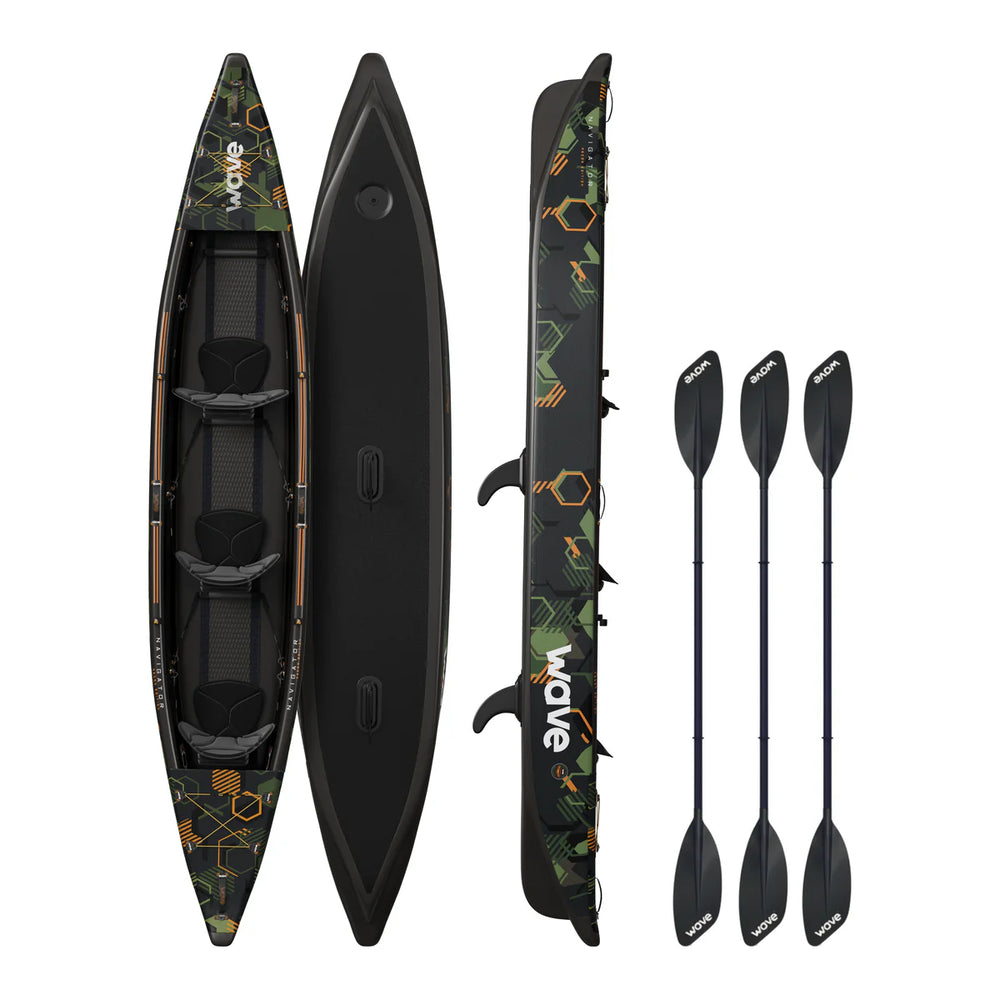 Wave Navigator 3.0 Inflatable Kayak 1-3 Seater Drop-Stitch New
