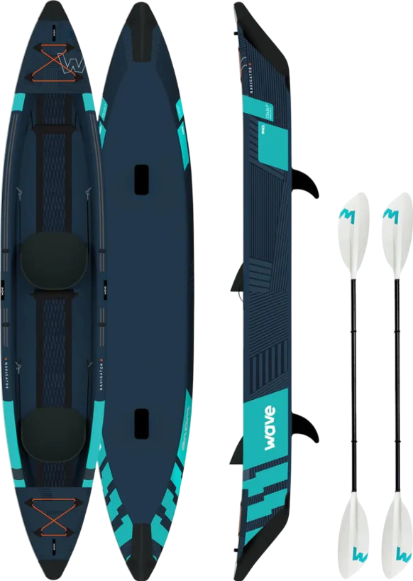 Wave Navigator Inflatable Kayak Drop-Stitch 1–2 Seater for High-Performance Paddling New