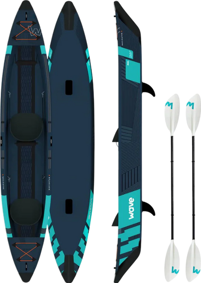 Wave Navigator Inflatable Kayak Drop-Stitch 1–2 Seater for High-Performance Paddling New