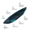 Wave Navigator Inflatable Kayak Drop-Stitch 1–2 Seater for High-Performance Paddling New