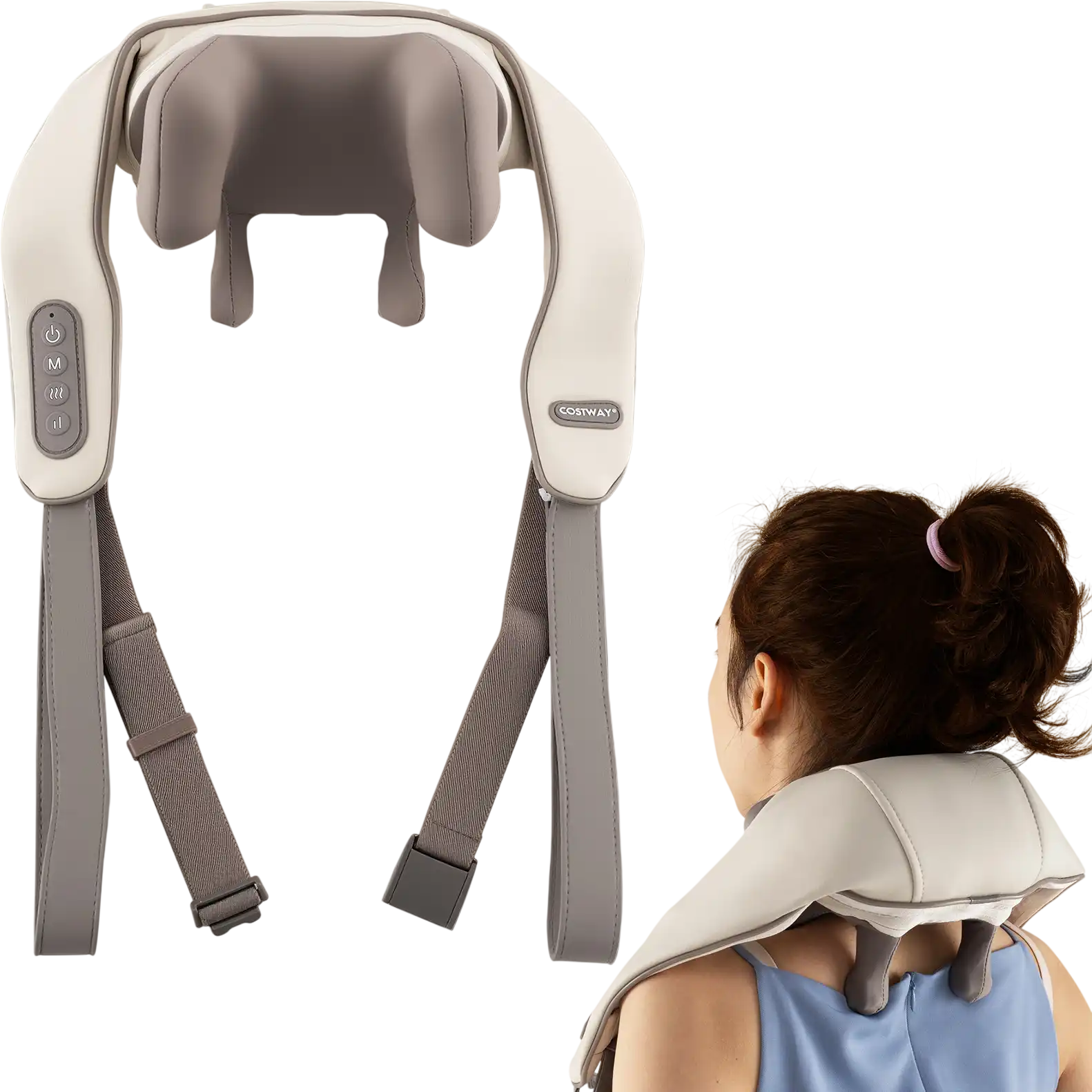 Costway 4D Deep Tissue Shiatsu Neck Shoulder Massager 61145759 New
