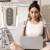 Clear control panel of the beige Neck Shoulder Massager with adjustable straps for customized comfort and easy.